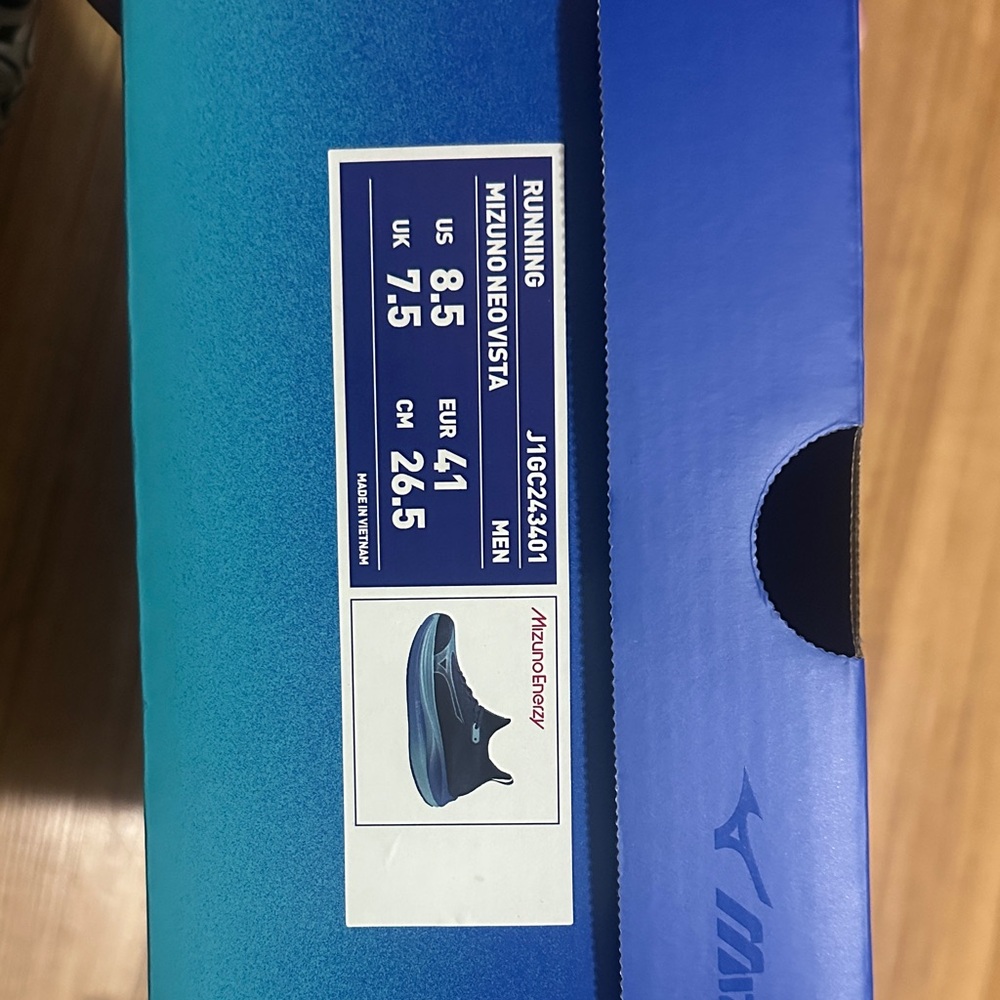 Mizuno Neo Vista Blue and Black Running Shoes